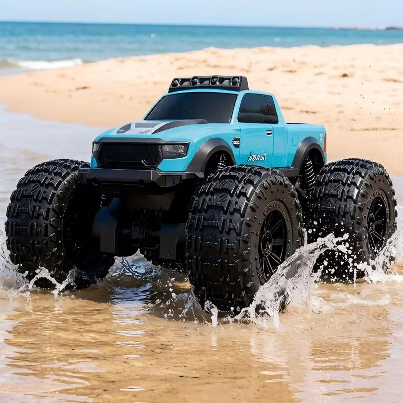 Drone Or Rc Car - รถบังคับวิทยุ 2.4G ขับเคลื่อนบนบกและในน้ำ กันน้ำ ขับเคลื่อน 4
