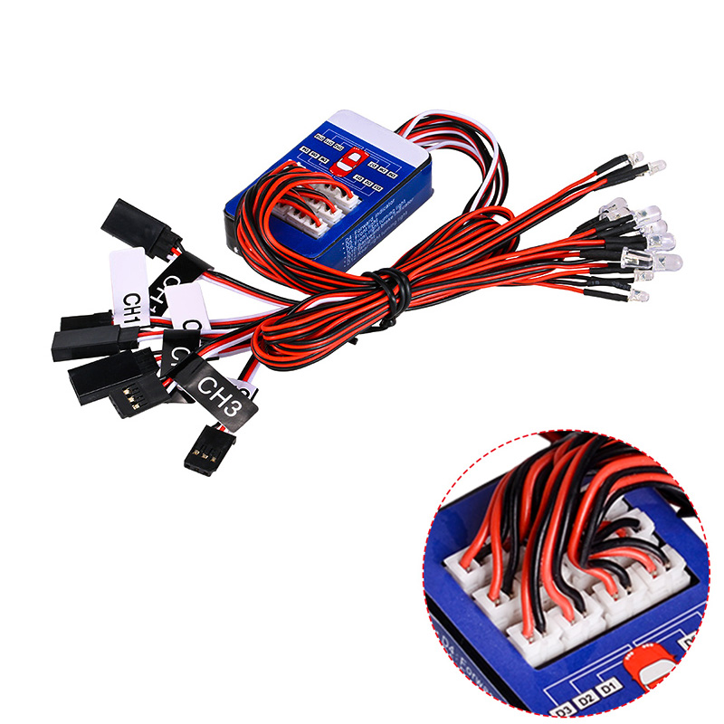 Rc Car Body Shell - ชุดไฟ LED RC 12 ดวง ระบบไฟจำลองอัจฉริยะ