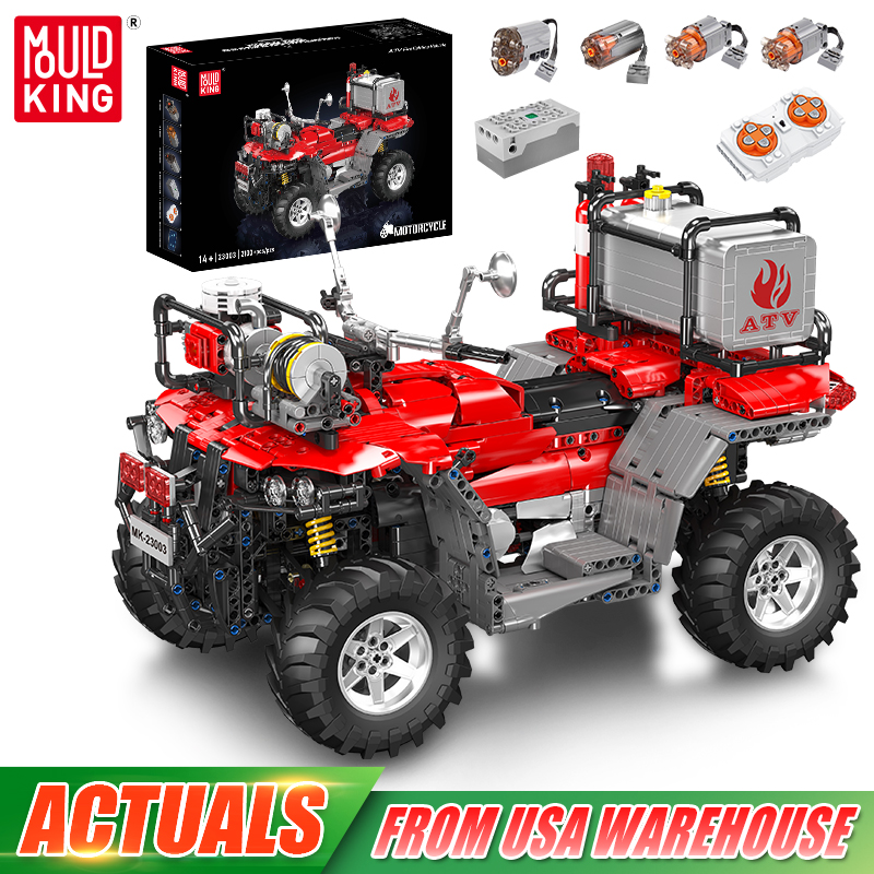 Drone Or Rc Car - Mould King 23003 ชุดของเล่นรถเทคนิค รถเอทีวีบังคับวิทยุ รถดับเพลิง