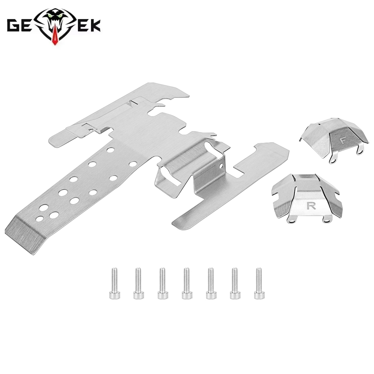 Rc Car Body Shell - ชุดเกราะป้องกันแชสซีสแตนเลสสำหรับรถ RC Crawler ขนาด 1/10 รุ่น