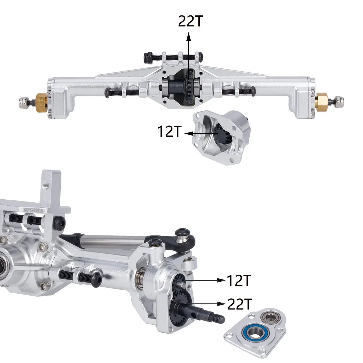 อลูมิเนียม CNC Portal Axles +  - Rc Car Body Shell บทวิจารณ์และราคา