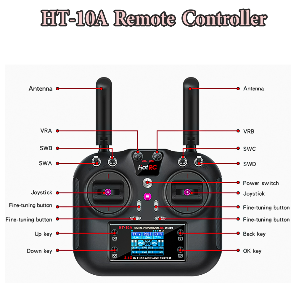 Hotrc Hot RC HT-10A HT10A รีโม - Drone Rc Aircraft บทวิจารณ์และราคา