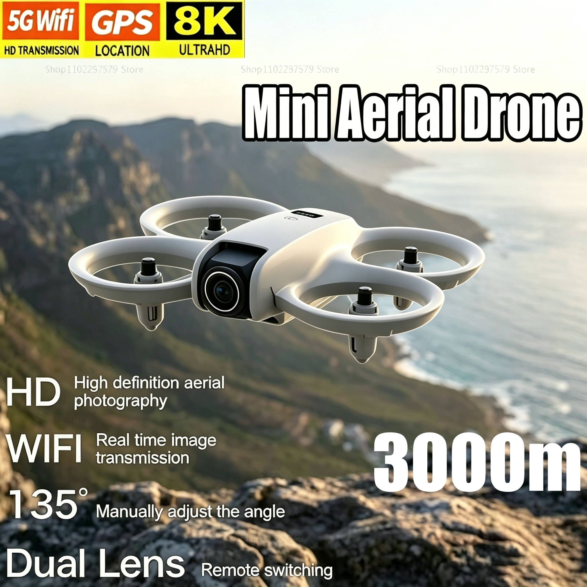 มินิโดรนพร้อมกล้อง 8K HD FPV โ - Drone Vera Rc บทวิจารณ์และราคา