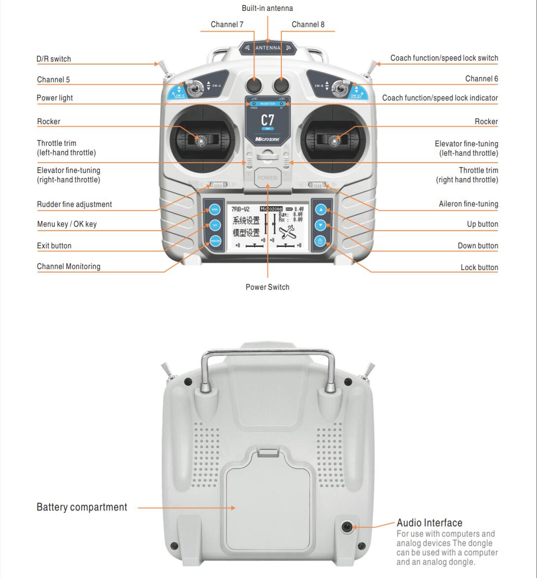 MicroZone MC7 Controller C7 เค - Drone Rc Aircraft บทวิจารณ์และราคา