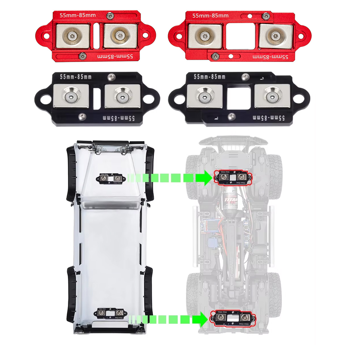 4PCS 55-85 มม.แม่เหล็กโพสต์ที่ - Rc Car Body Shell บทวิจารณ์และราคา