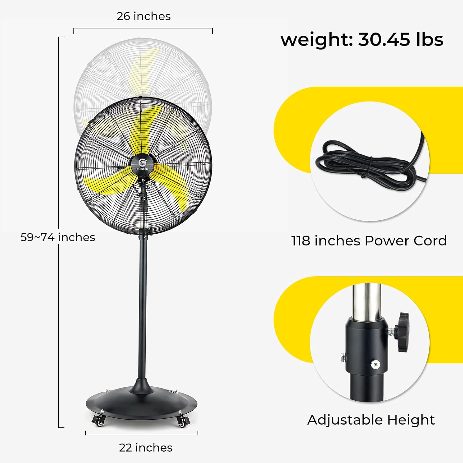 พัดลมตั้งพื้นแบบส่ายขนาด 24 นิ - Brushless Motor บทวิจารณ์และราคา
